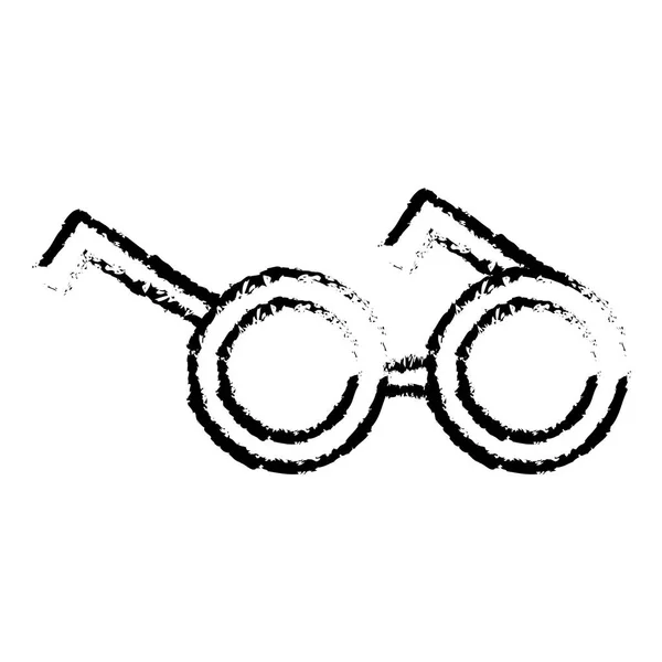 丸いクラシックなメガネ アクセサリー ファッションの要素 — ストックベクタ