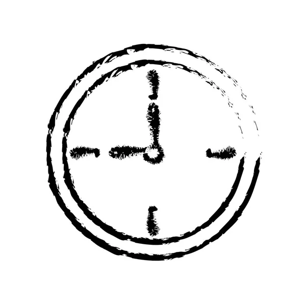 Klassieke ronde muur klokpictogram geïsoleerd op witte achtergrond — Stockvector