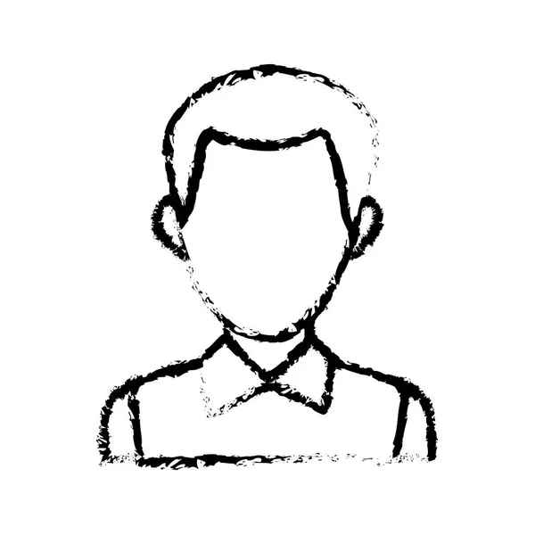 Imagen de perfil de avatar masculino empleado trabajo — Vector de stock