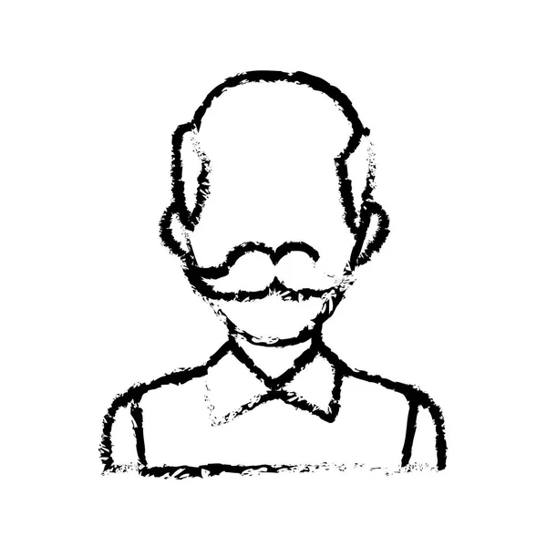 Férfi avatar profil kép alkalmazott munka — Stock Vector