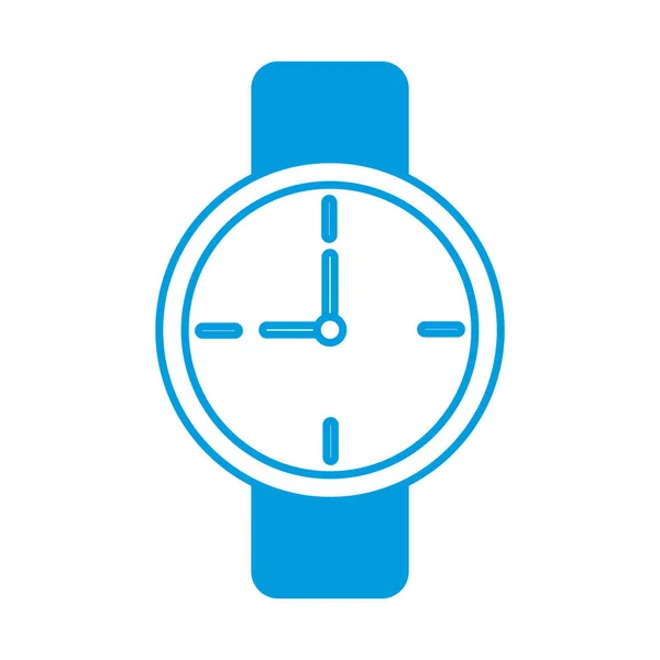 숫자와 고전적인 기계공 손 시계 라운드 — 스톡 벡터