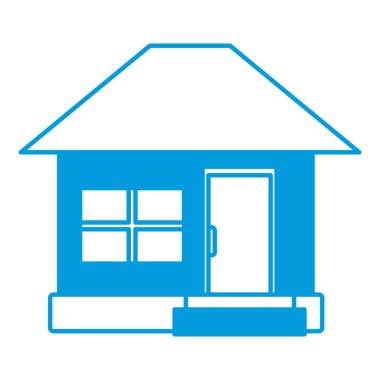 Evin cephe küçük adımlar mimari simge