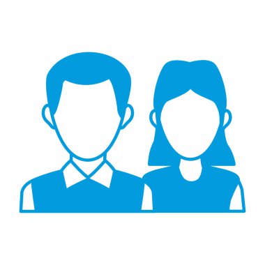 Teslimat erkek ve kadın portre insanlar işçi