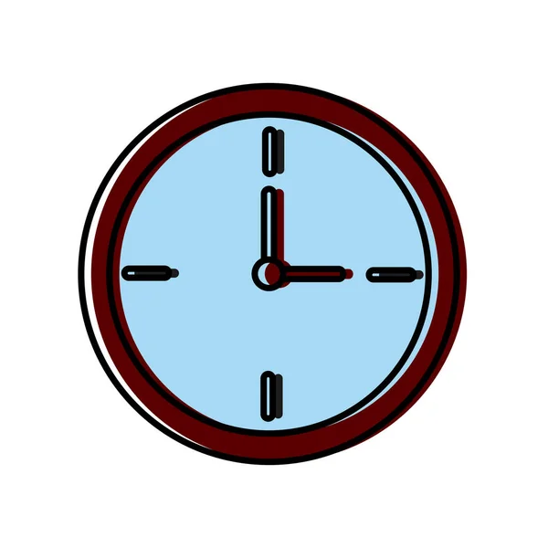 Horloge murale ronde classique icône isolée sur fond blanc — Image vectorielle