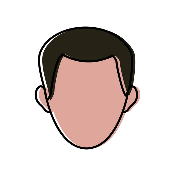 Homme visage personnage personnes travailler profil image — Image vectorielle