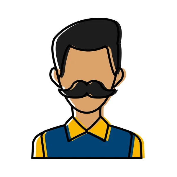 Imagen de perfil de avatar masculino empleado trabajo — Vector de stock