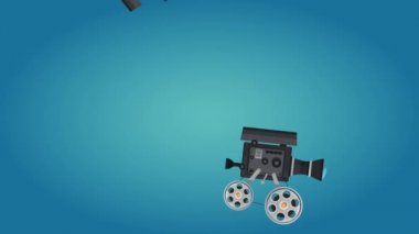 Yağmur retro sinema projektörleri