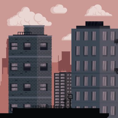 Bina cityscape akşam