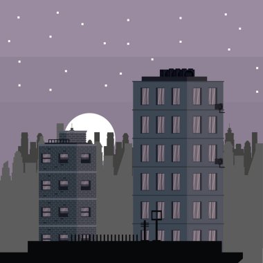 Bina cityscape akşam