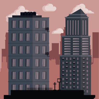Bina cityscape akşam