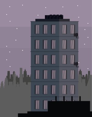 Bina cityscape akşam