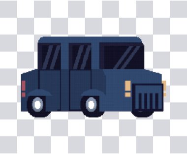 İzole kamyon pixelated