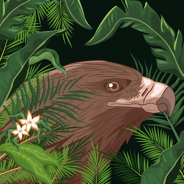 Орел в лісі — стоковий вектор