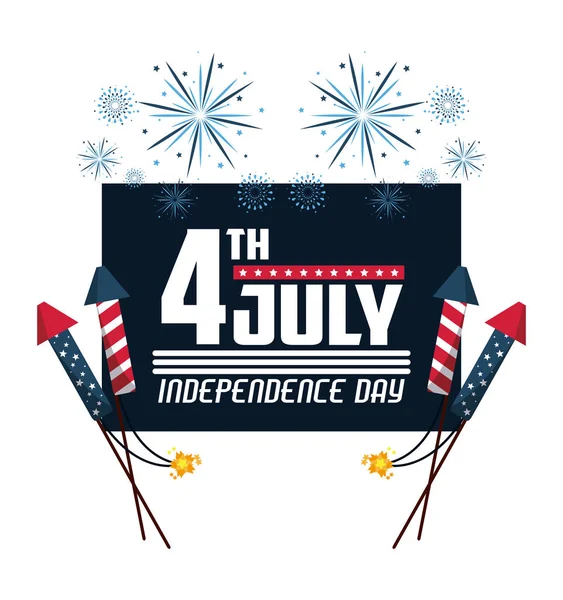 Karta Dnia Niepodległości USA — Wektor stockowy