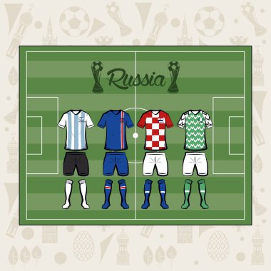 Futbol Spor giyim Rusya 2018