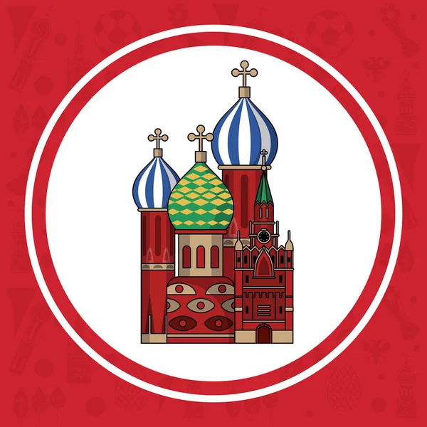 Rusia 2018 emblema de diseño — Vector de stock