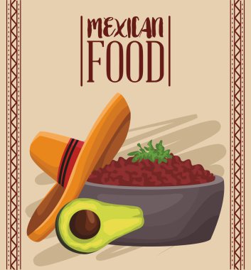 Meksika yemeği menü kartı