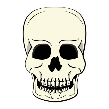 İnsan kafatası çizgi film