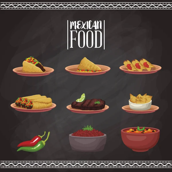 Carte menu mexicaine — Image vectorielle