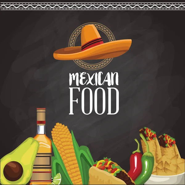 Mexican food menu card — Stock Vector