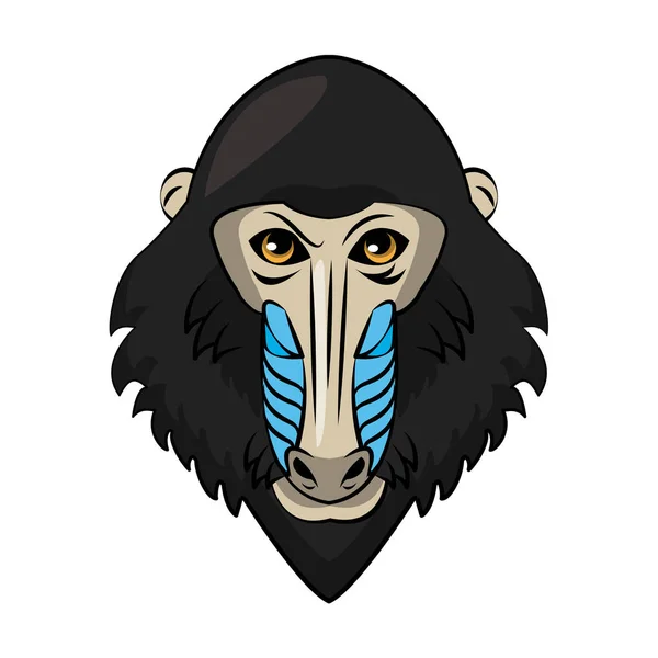 Macaco-mandril Animal selvagem —  Vetores de Stock