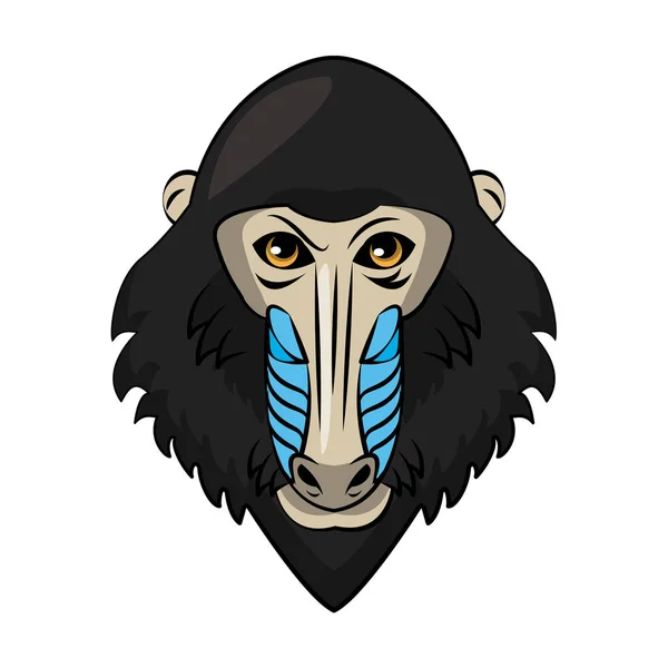 Mono mandril Animal salvaje — Vector de stock