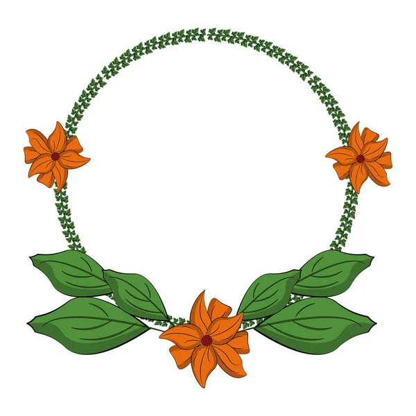 Flores corona símbolo — Archivo Imágenes Vectoriales