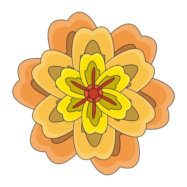 Beau symbole de fleur — Image vectorielle