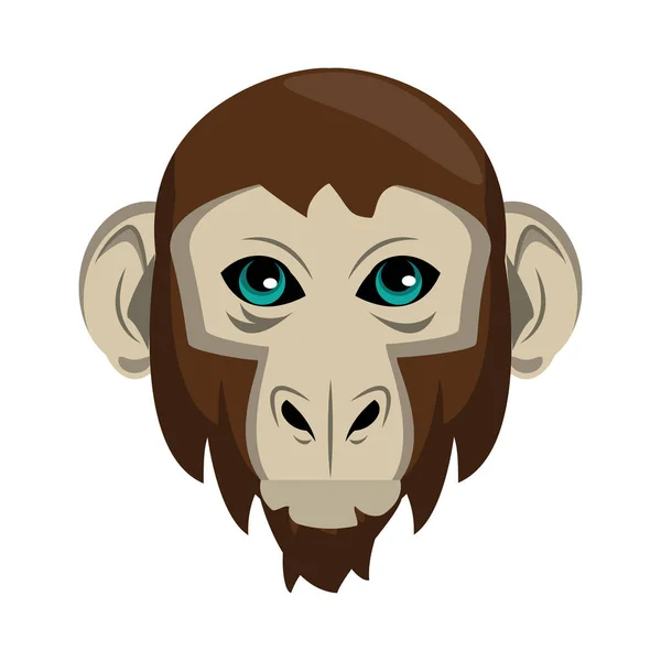 Macaco selvagem animal — Vetor de Stock