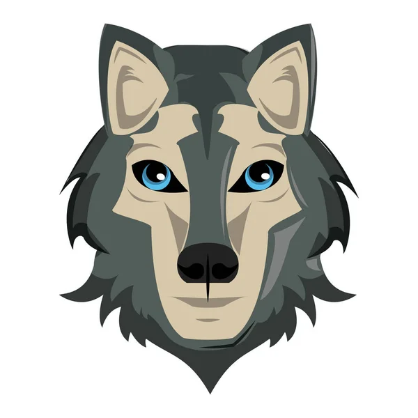 Wolf vilda djur — Stock vektor