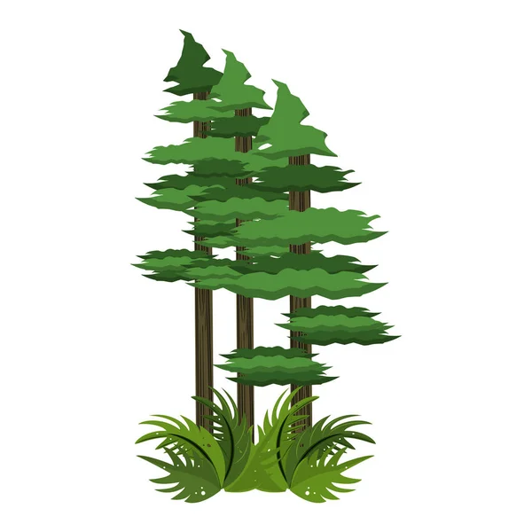 Forest bomen cartoon — Stockvector