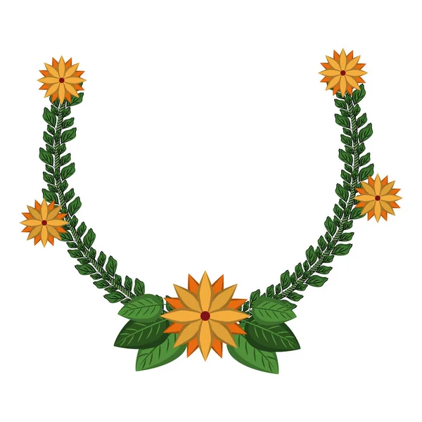 Blumen Kranz Symbol — Stockvektor