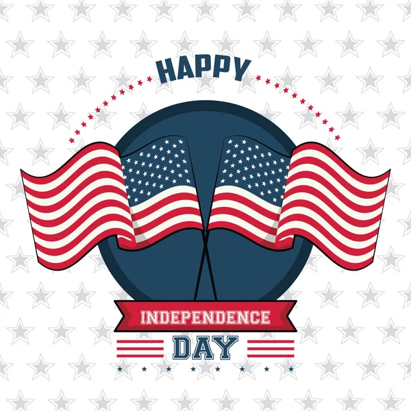 ΗΠΑ Ημέρα Ανεξαρτησίας κάρτα — Διανυσματικό Αρχείο