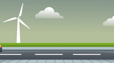 Nükleer geçirerek araba Hd animasyon bitki