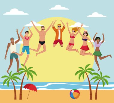 Yaz, insanlar ve plaj