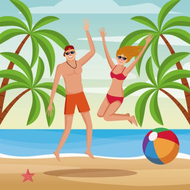 Yaz, insanlar ve plaj