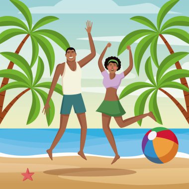 Yaz, insanlar ve plaj