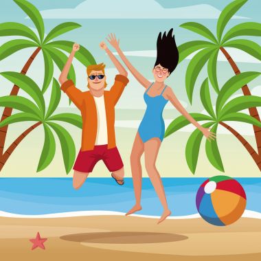 Yaz, insanlar ve plaj