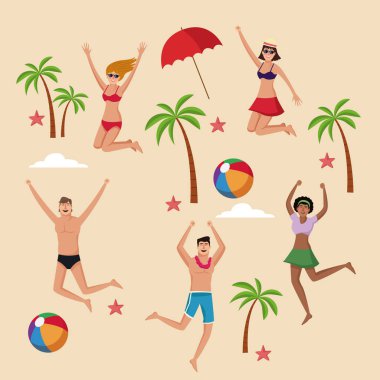 Yaz, insanlar ve plaj