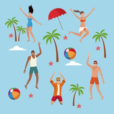 Yaz, insanlar ve plaj