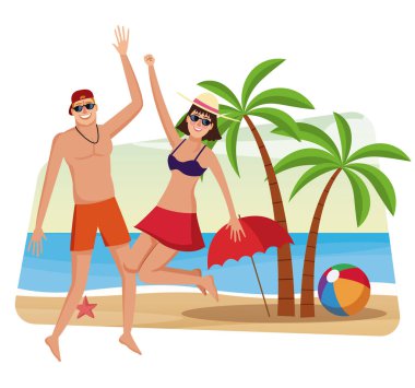 Yaz, insanlar ve plaj