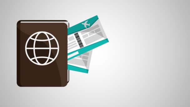 Passeport et billets définition HD — Video