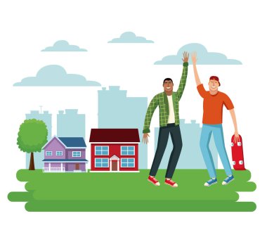 Genç insanlar çizgi film karakteri