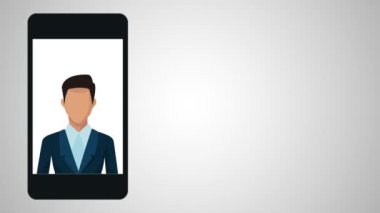 işadamı Smartphone animasyon kullanma
