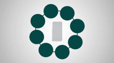 Menü uygulamaları animasyon ile Smartphone