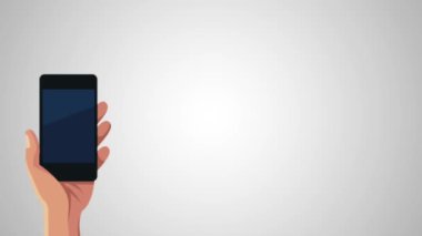 eller smartphone ile menü uygulamaları animasyon müzik gönder