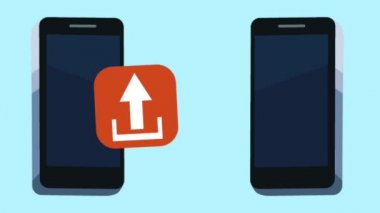 Menü uygulamaları animasyon ile akıllı telefonlar