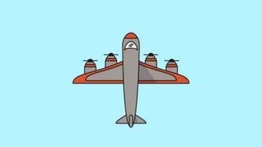 uçak uçan animasyon simgesi