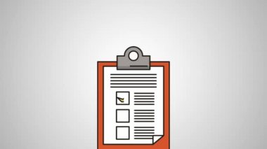 kontrol listesi ile kutuları teslim hizmeti animasyon