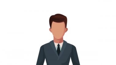 domuz avatar animasyon ile işadamı